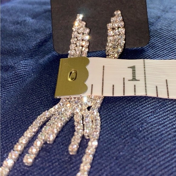 1 bundle of 4 pairs earrings oversized rhinestones earrings - Picture 4 of 4